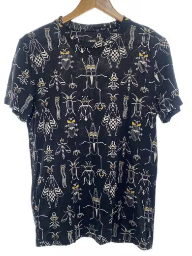 FENDI T-shirt / M / Cotton / Black / All-over print / FY0895 A3LH gallery