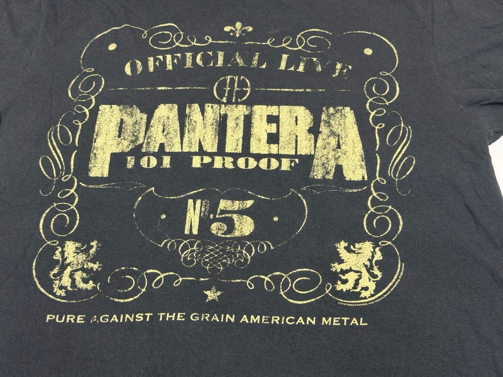 2010 Pantera 101 Proof No 5 Tshirt Metal Concert Graphic Tee Size XL gallery