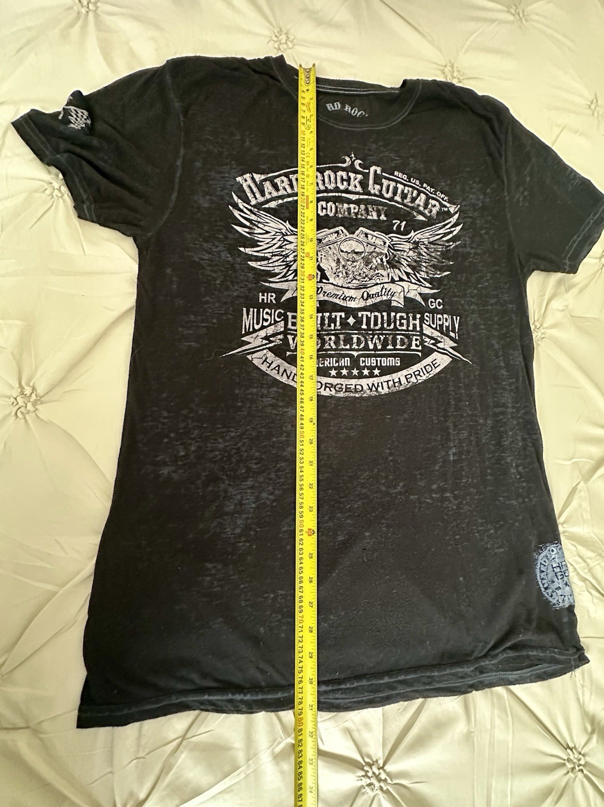 🔥Hard Rock Black Sheer Graphic Tee Vintage Rock Style Shirt Mens M✨ gallery