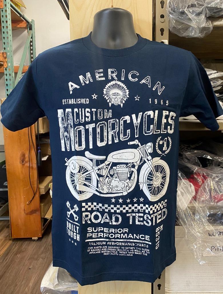 NEW PRINTED MOTORCYCLE COTTON BLACK GREY NAVY BLUE SHORT SLEEVES T-Shirt gallery
