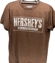 Hershey’s Chocolate Men’s M Brown T-Shirt Graphic Logo Crew Neck Trendy