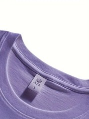 Men’s Classic Solid Plain Cotton Round Hem Scallop Essentials Tshirt S-2XL
