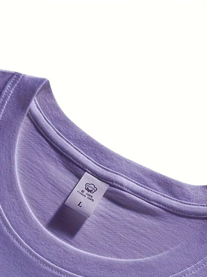 Men's Classic Solid Plain Cotton Round Hem Scallop Essentials Tshirt S-2XL gallery