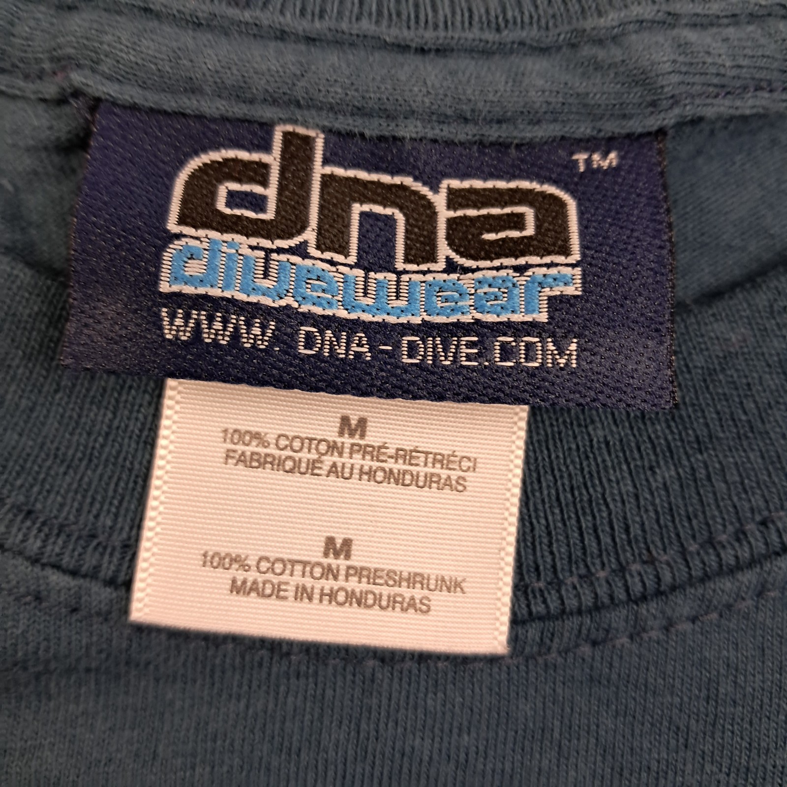 Dive Wear T Shirt Medium Men's Blue Cotton Sub Aquatic Short Sleeve gallery
