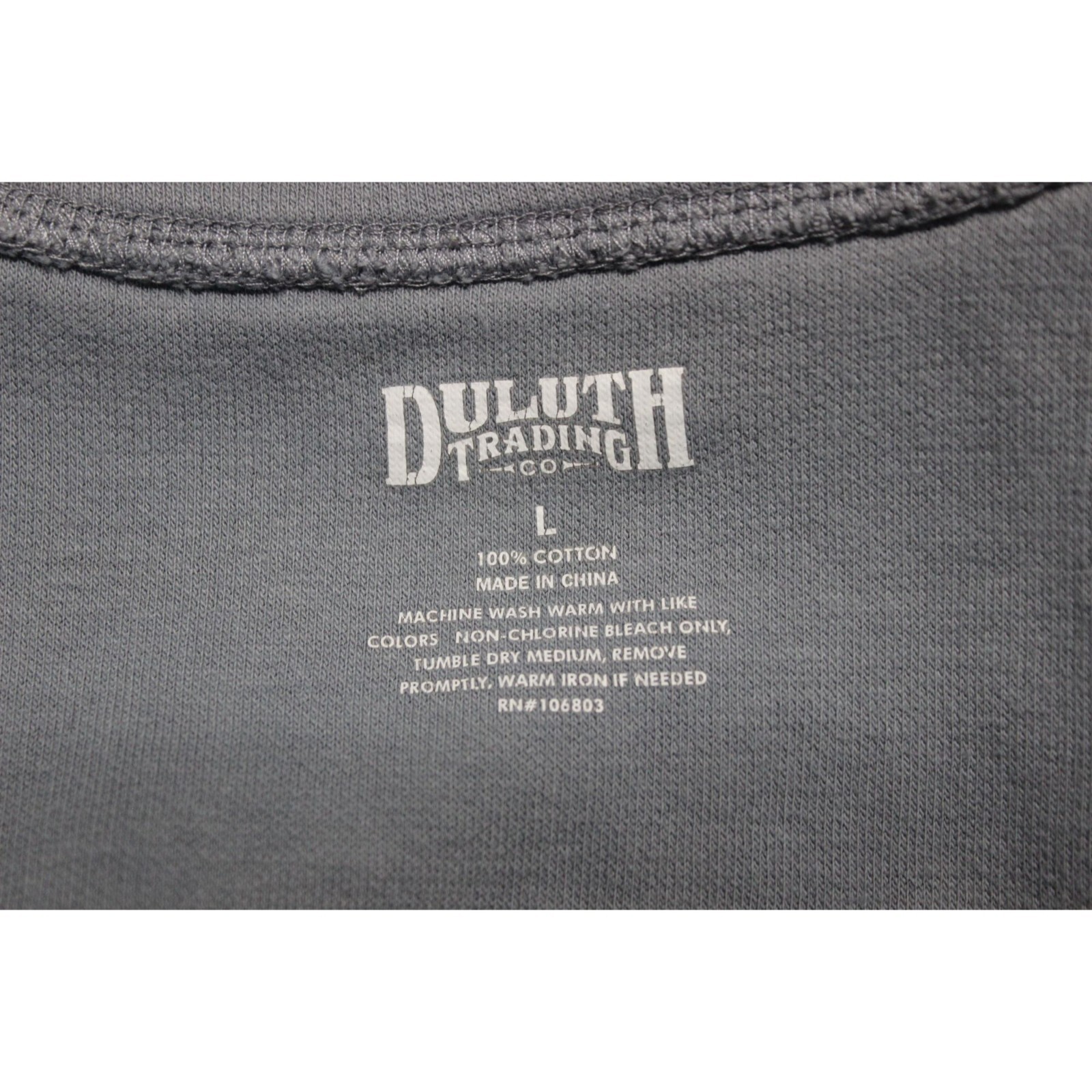 Duluth Trading men's stand up collar rib knit thermal Henley shirt L gallery