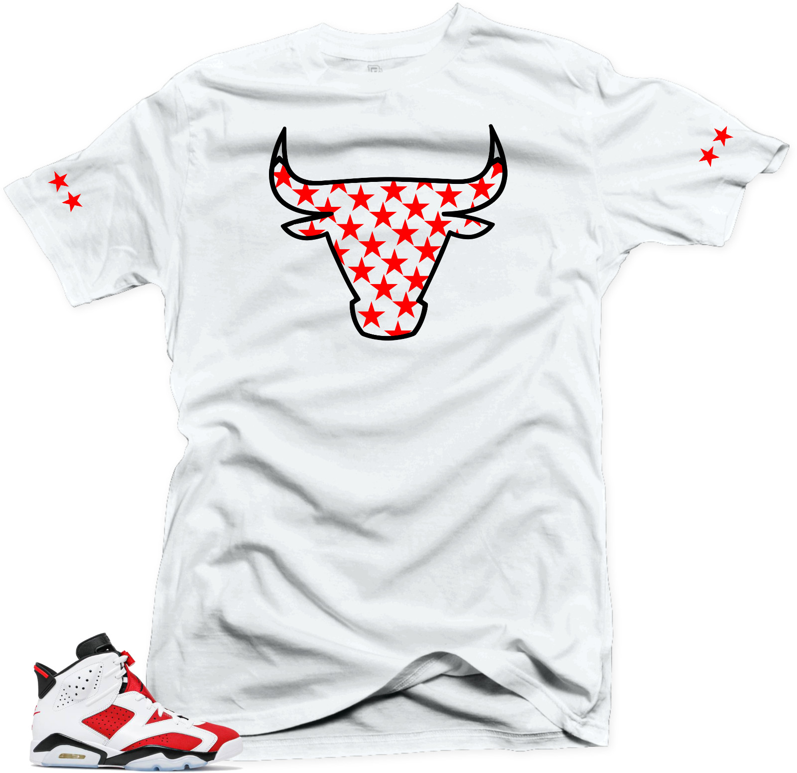 Shirt to Match Jordan Retro 6 Air Jordan Carmine.Bull Stars Sneaker Tees