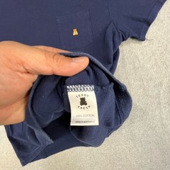 Teddy Fresh Classic Pocket Tee Embroidered Bear Blue Mens Large Cotton