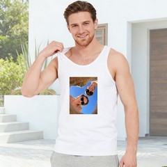 Custom Men’s Tank Top – Personalized Photo/Text/Logo Print, Soft 100% Cotton
