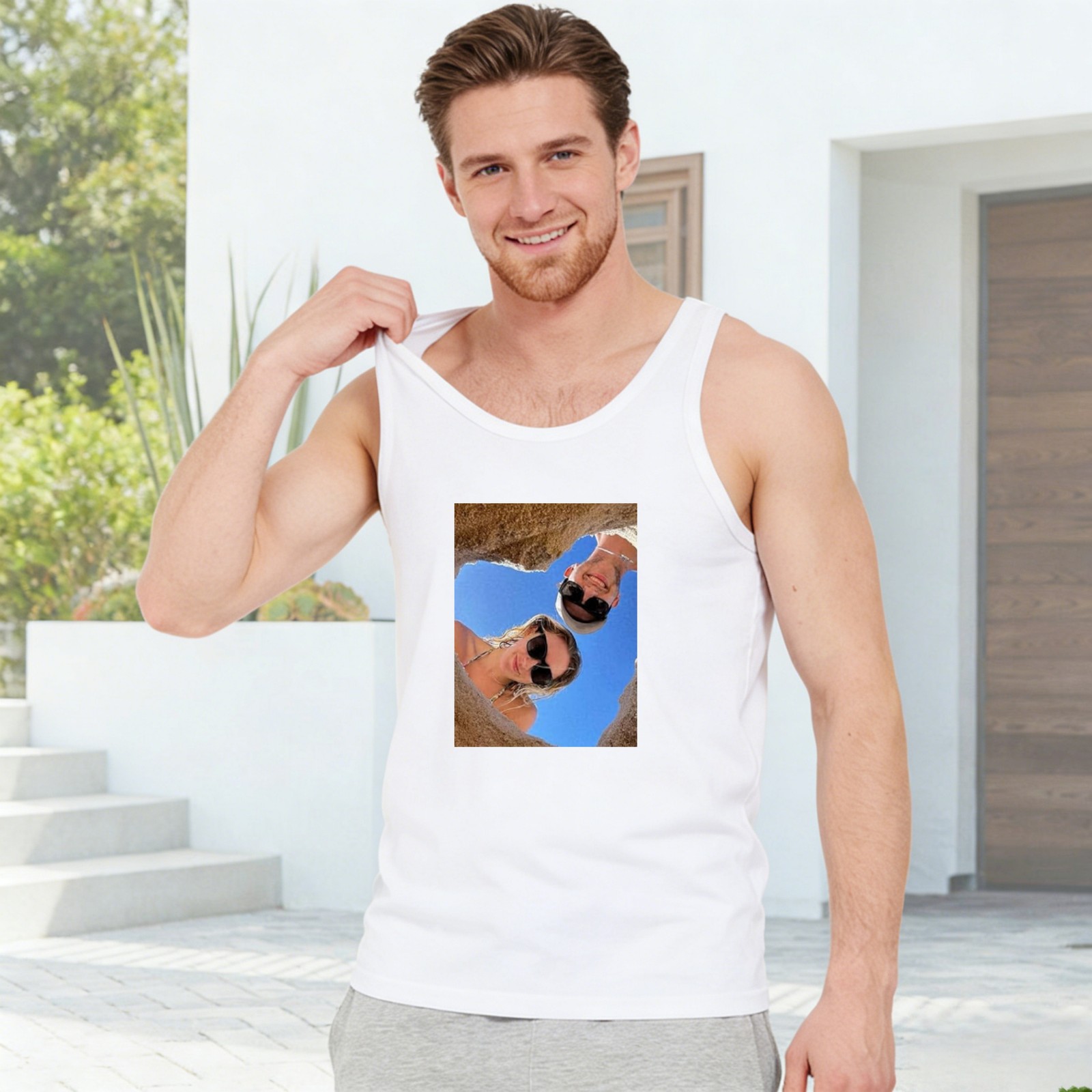 Custom Men's Tank Top - Personalized Photo/Text/Logo Print, Soft 100% Cotton gallery