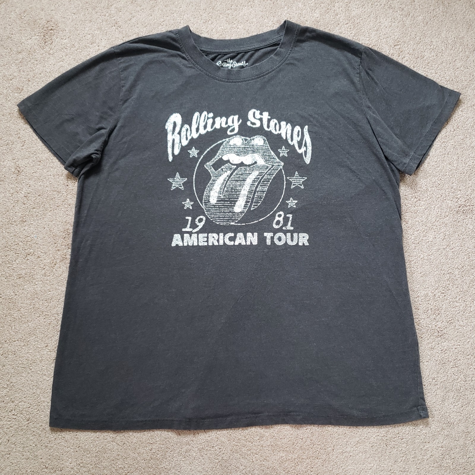 2024 Rolling Stones American Tour 81 Glitter Size XL Mens Dark Gray T-Shirt Rock gallery
