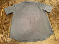 NWT BYLT Premium Basics men’s 3XL dusty blue Henley Drop-Cut LUX Shirt WOW wow