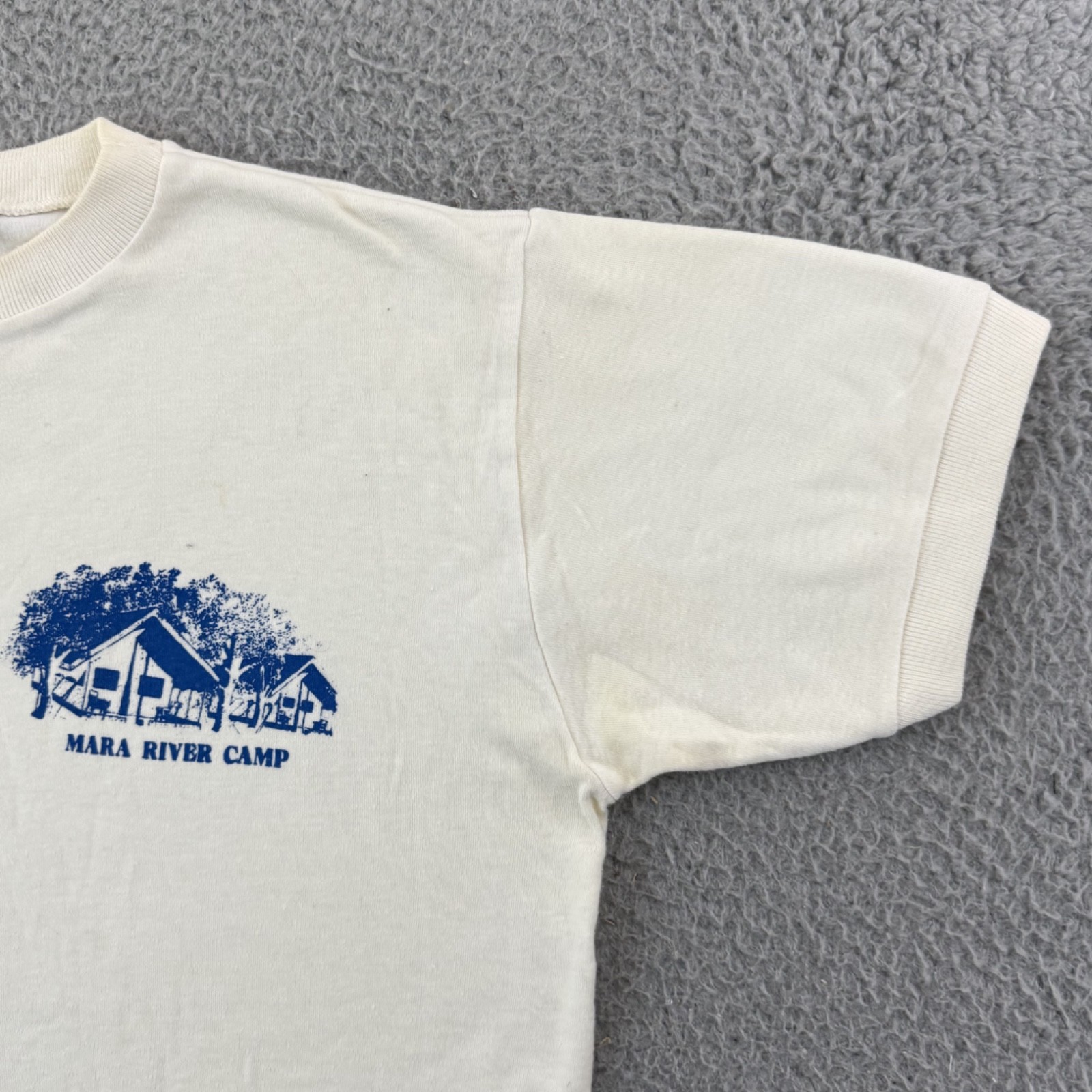 Vintage Mara River Camp Shirt Adult Meidum Kenya Short Sleeve 80s Outdoor USA gallery
