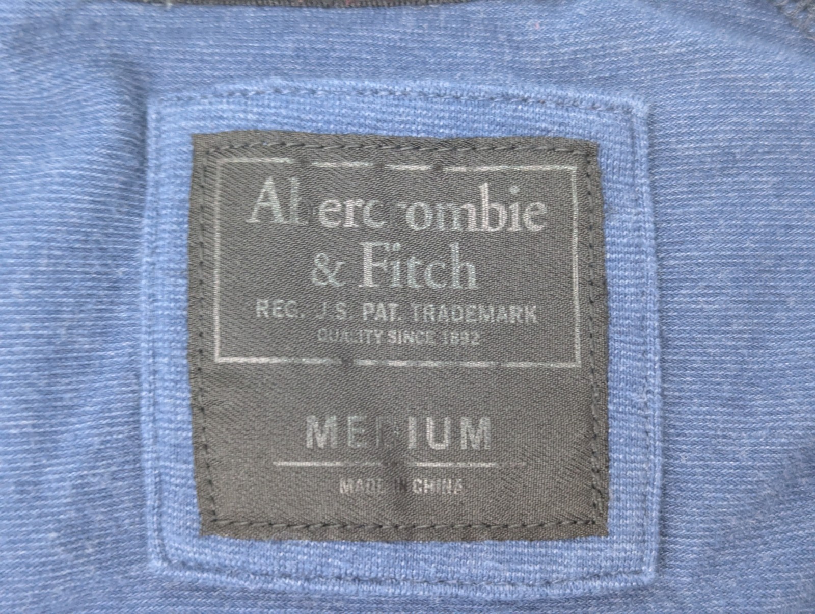 Abercrombie & Fitch 1/4 Zip Lightweight Pullover Shirt Sweater, Men M, Blue EUC gallery
