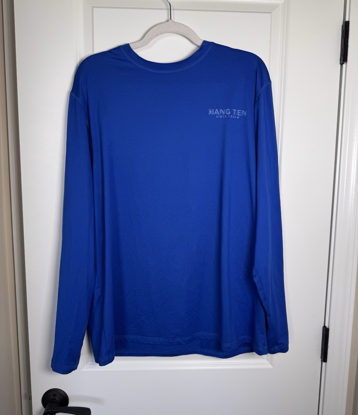 Hang Ten Since 1960 Men’s Blue Graphic Long Sleeve Crew Neck T-Shirt L