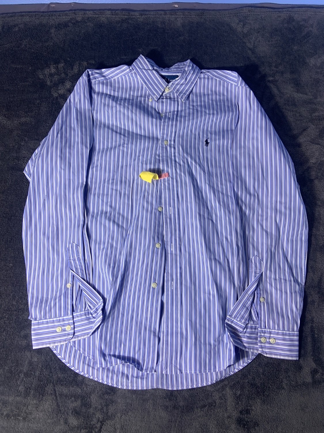 Ralph Lauren Classic Fit Dress Shirt Men 16 L Blue White Striped Long Sleeve gallery