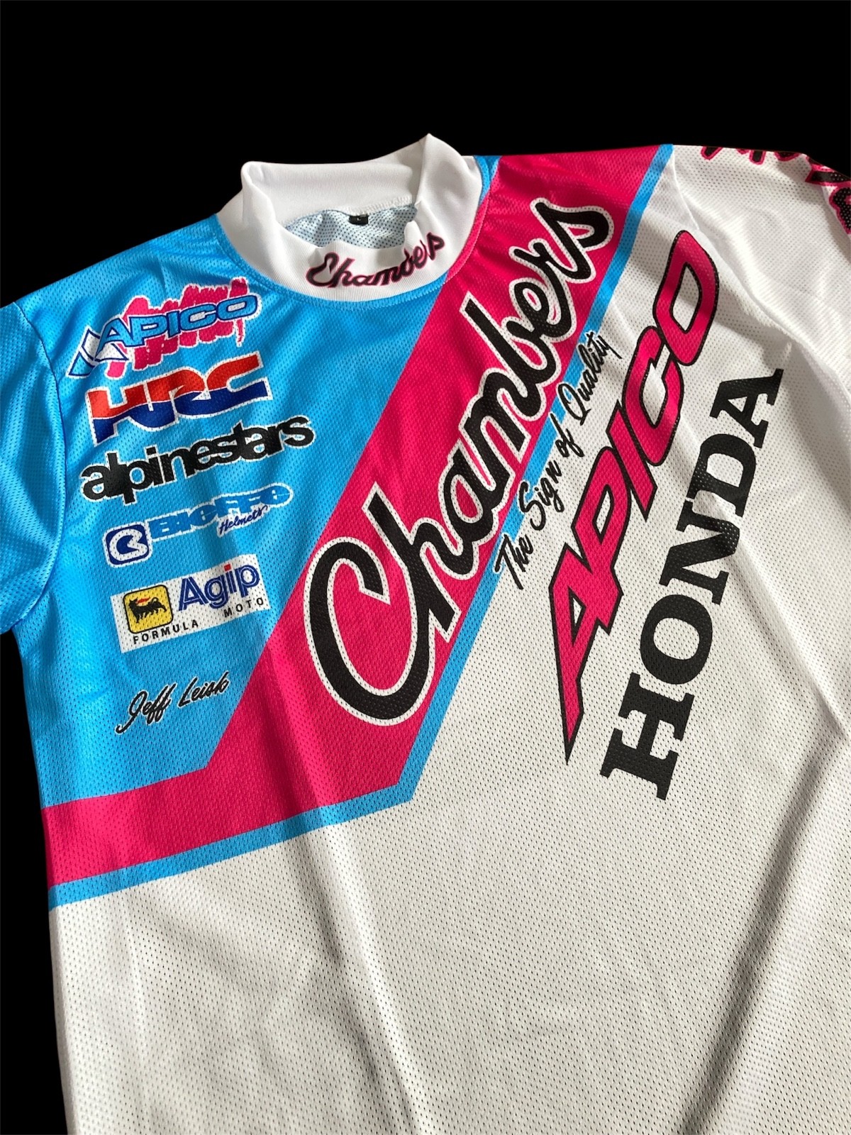 Vintage Jeff Leisk Honda Motocross Dirtbike Shirt Jersey Repro gallery