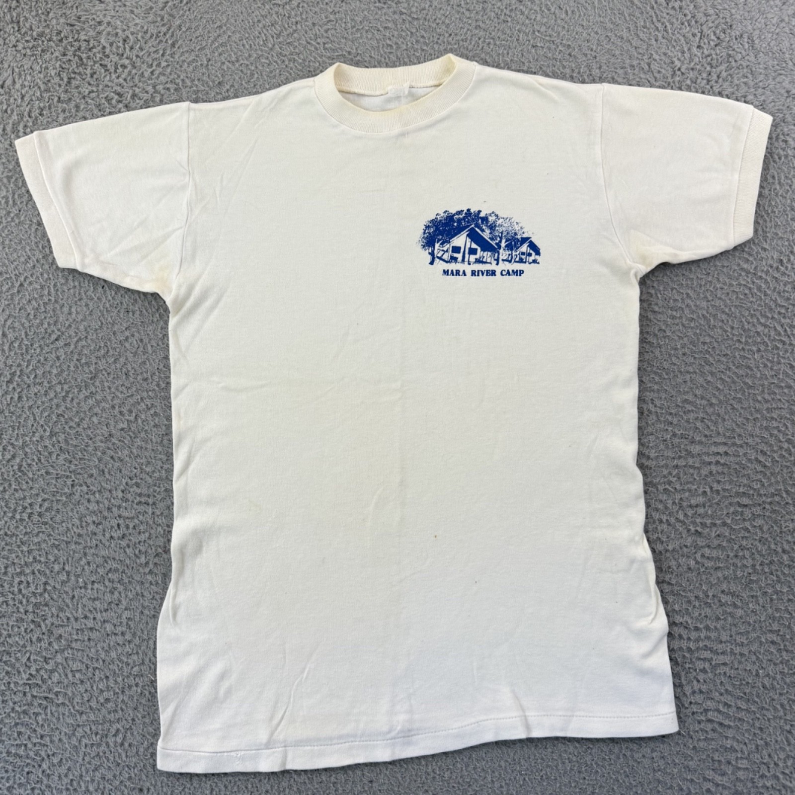 Vintage Mara River Camp Shirt Adult Meidum Kenya Short Sleeve 80s Outdoor USA gallery