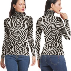 Womens Basic Lightweight Turtleneck Long Sleeve Pullover Solid Top High Neck US