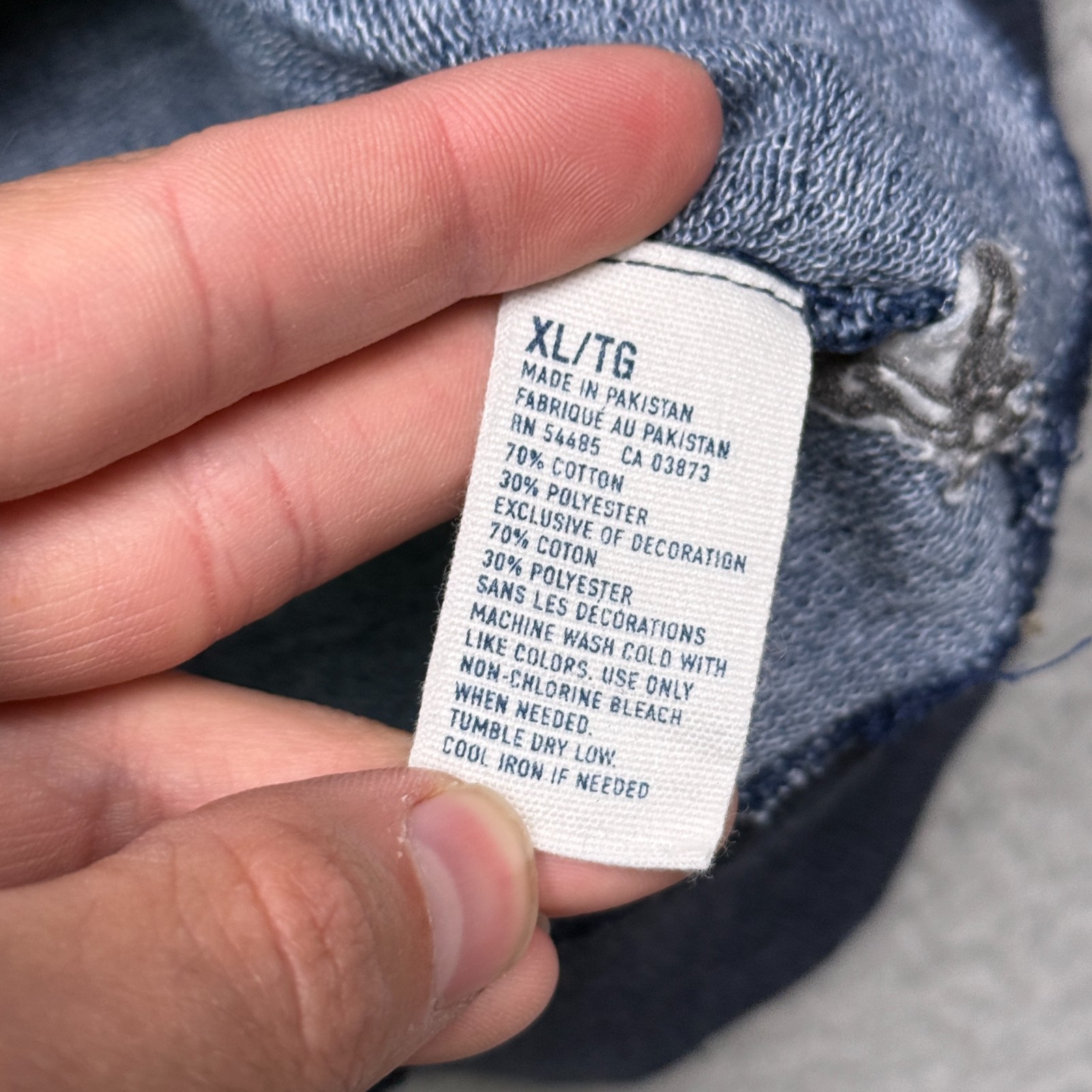 American Eagle Thermal Shirt Mens XL Blue Raglan Sleeve Long Sleeve Preppy gallery