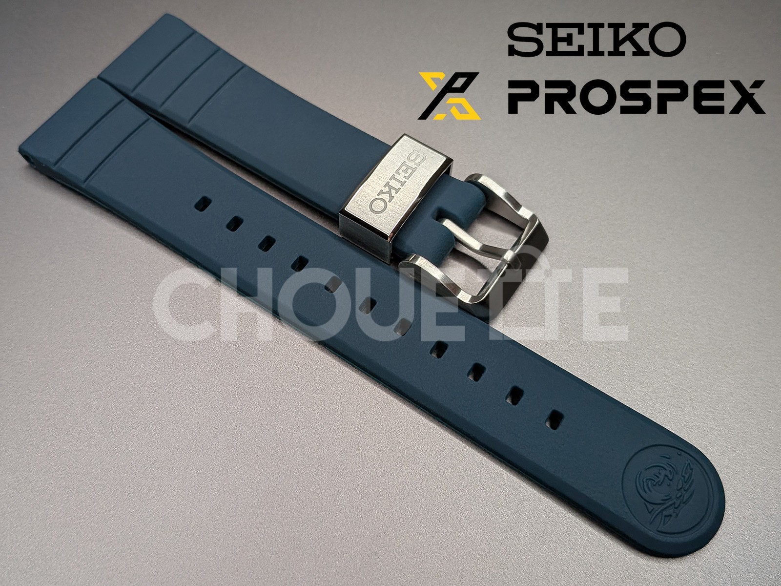 Seiko Prospex SBDY117 4R35-04V0 SRPH77 20mm Blue Silicone Rubber Strap with PINS