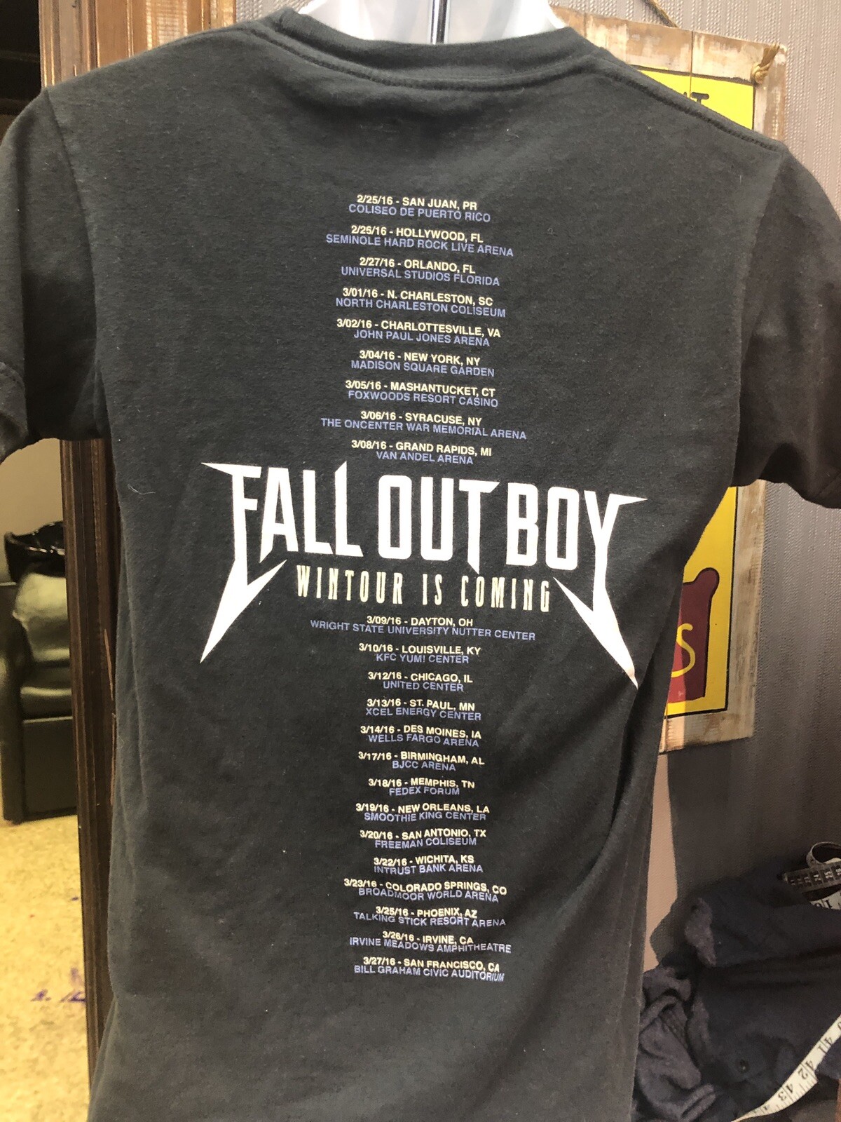 Fall Out Boy 2016 wintour is coming Black Small T-shirt gallery
