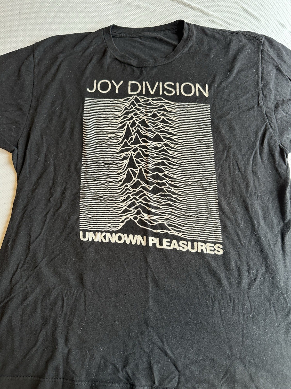 Joy Division Unknown Pleasures Men’s Punk Band Tee Black Y2K XL 23×29