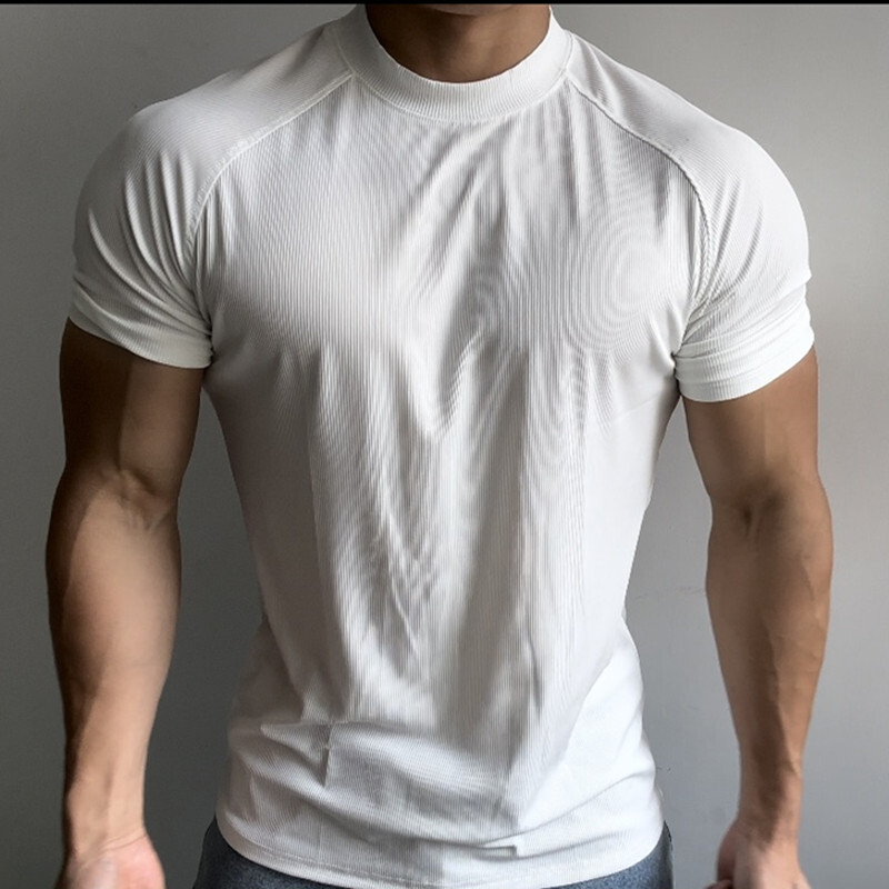Summer Sports Training Short-Sleeved Men Stretch Quick Drying T-Shirt Breathable gallery