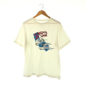STANDARD CALIFORNIA Tshirt Cut and Sew Print L White Skull /CX GY03 Men's gallery