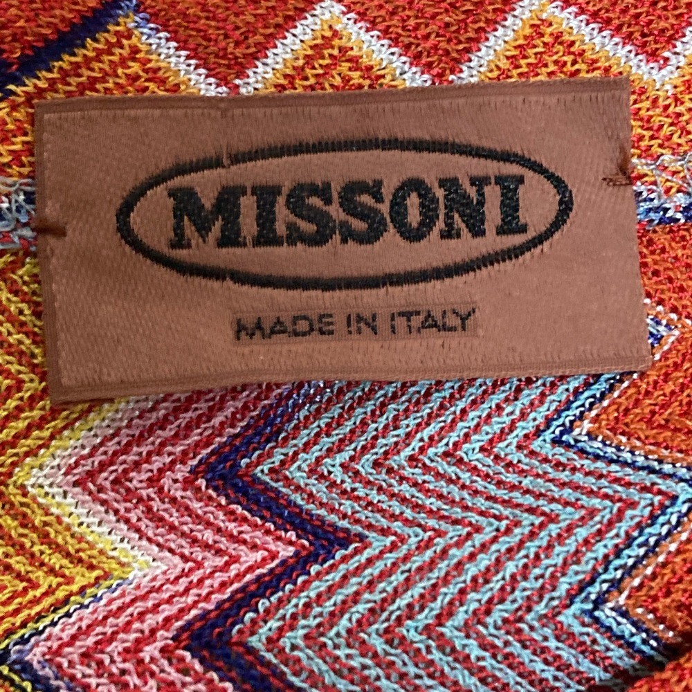 MISSONI Chevron Oversized Short-Sleeve Knit Top, Size 50, Multicolor mens USED gallery