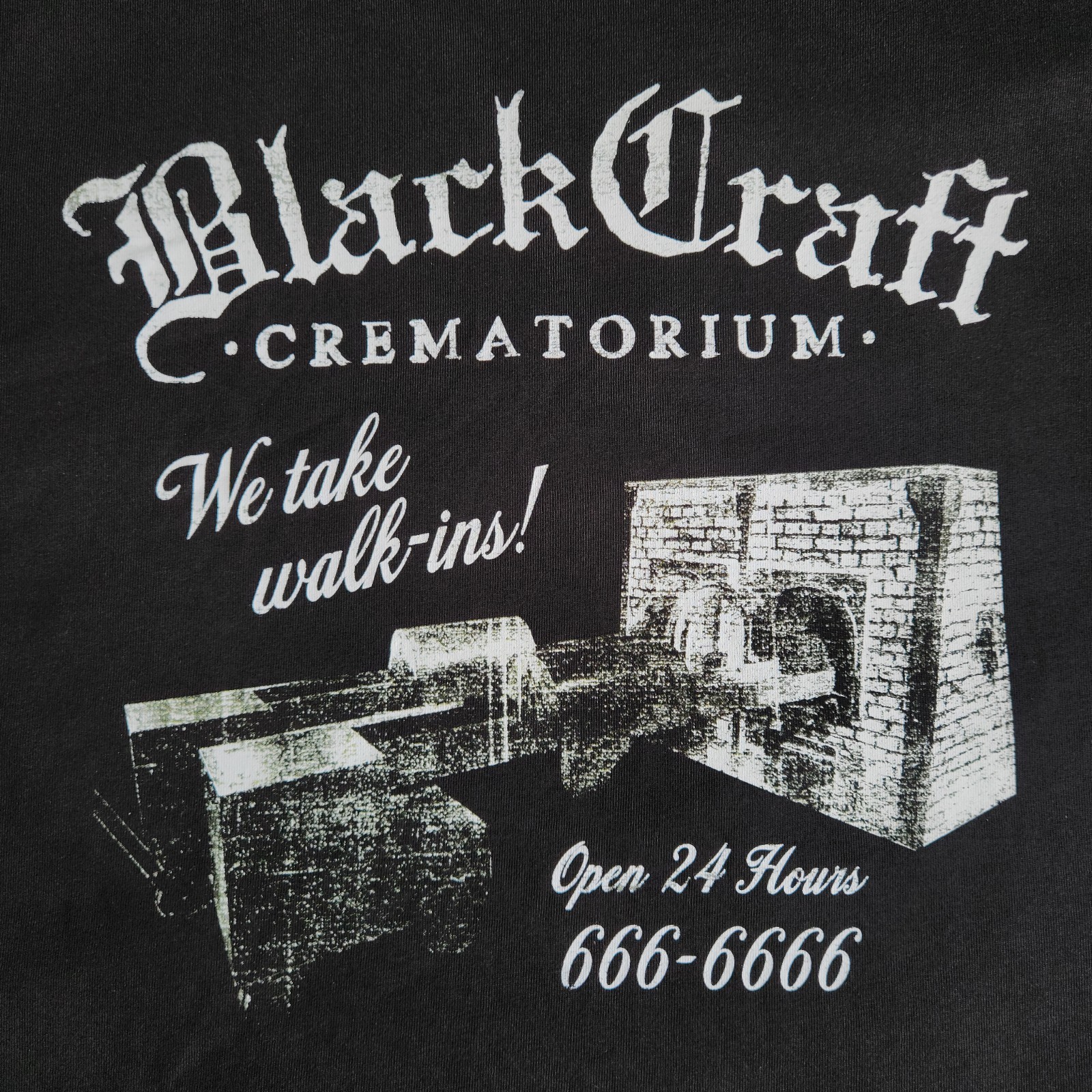 BlackCraft Cult Crematorium Death Grunge Lrg Oversized Crew Neck Graphic T-Shirt gallery