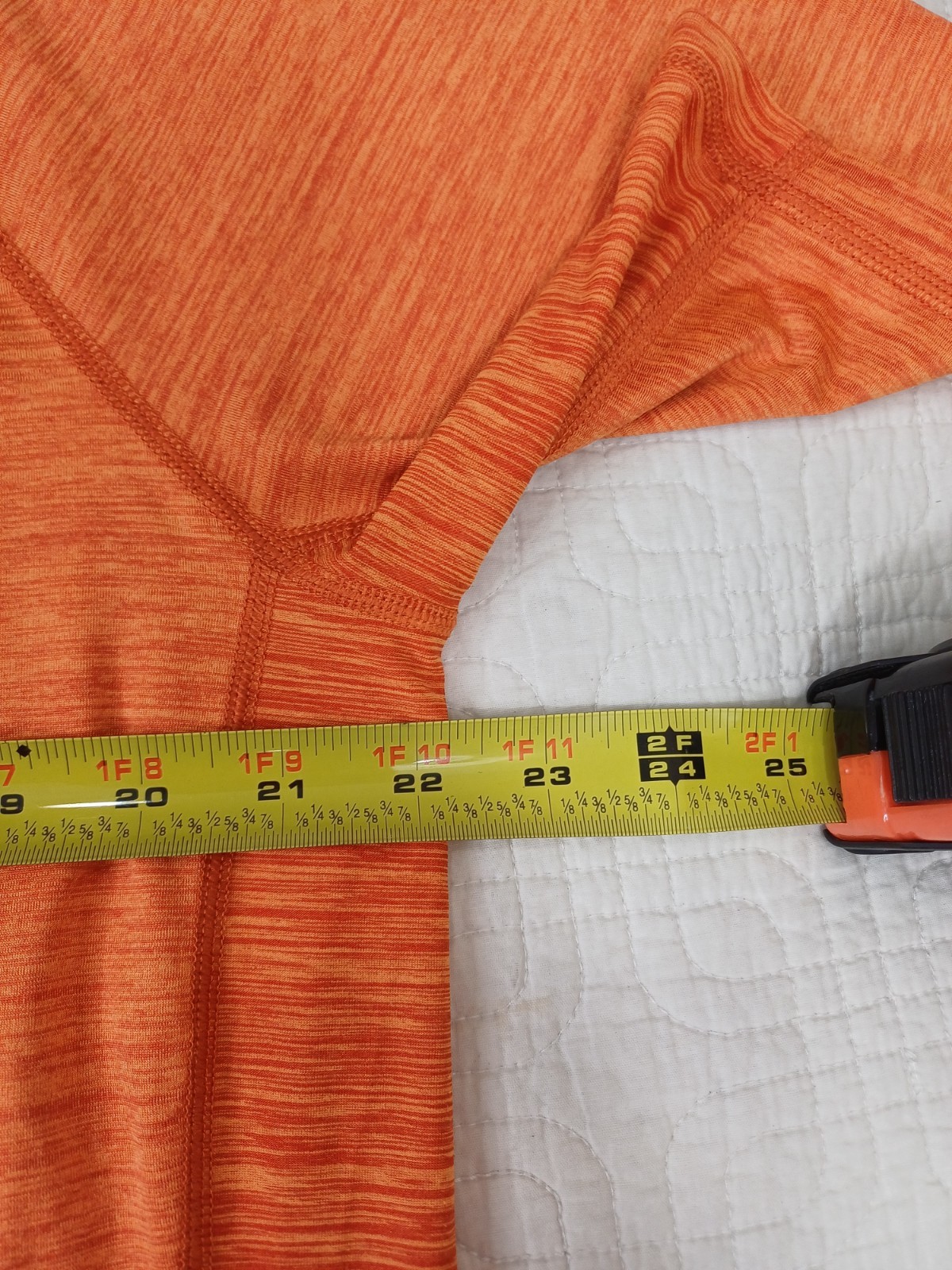 Tommy Bahama Shirt Men Medium Orange IslandZone Crew Neck UPF30 Lightweight Perf gallery