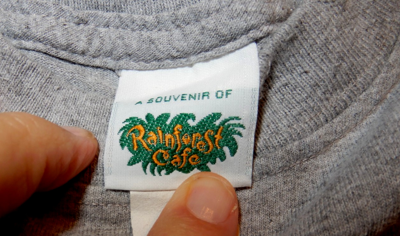 Vintage Small T Shirt Rainforest Cafe Orlando Grey gallery