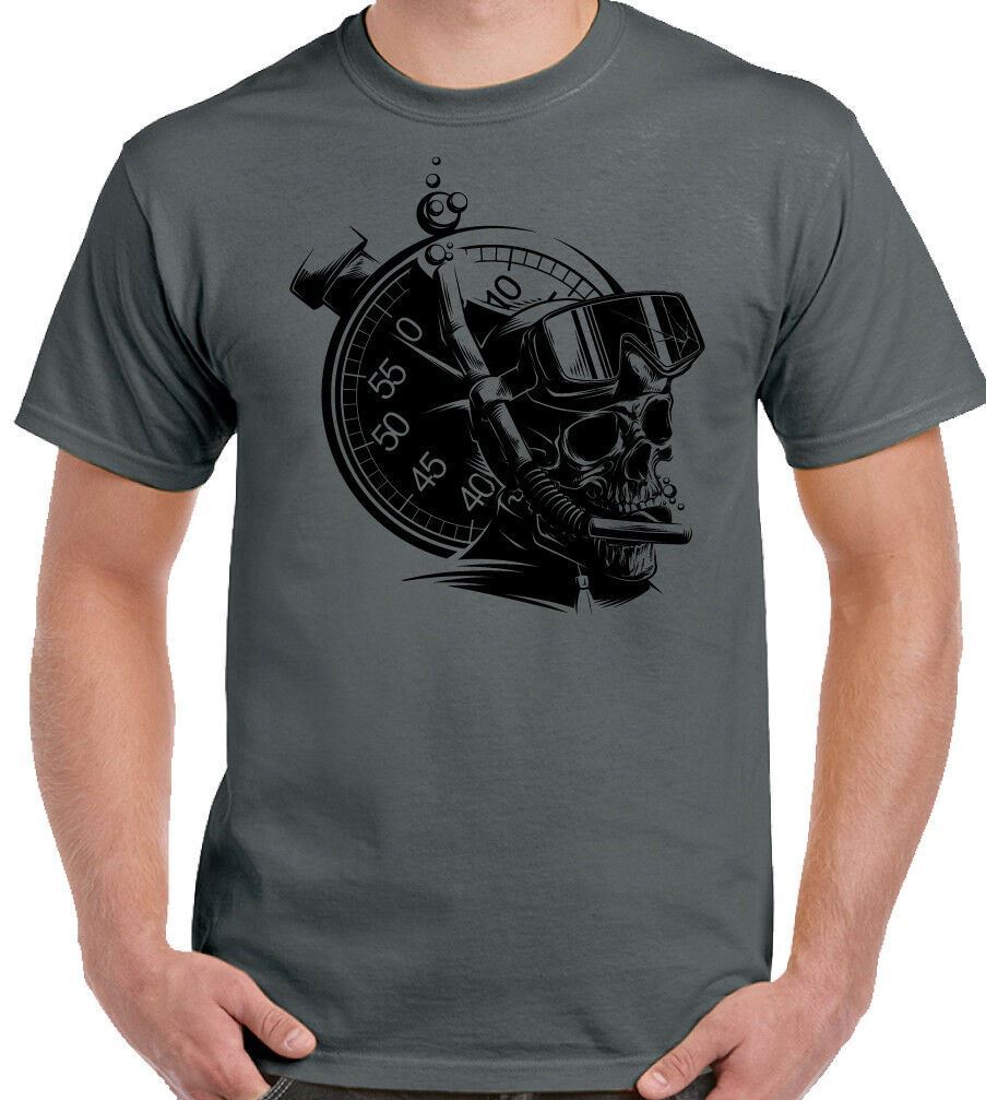 SCUBA DIVING T-SHIRT Mens Funny Diver Dive Equipment Flippers Mask Regulator Sea gallery