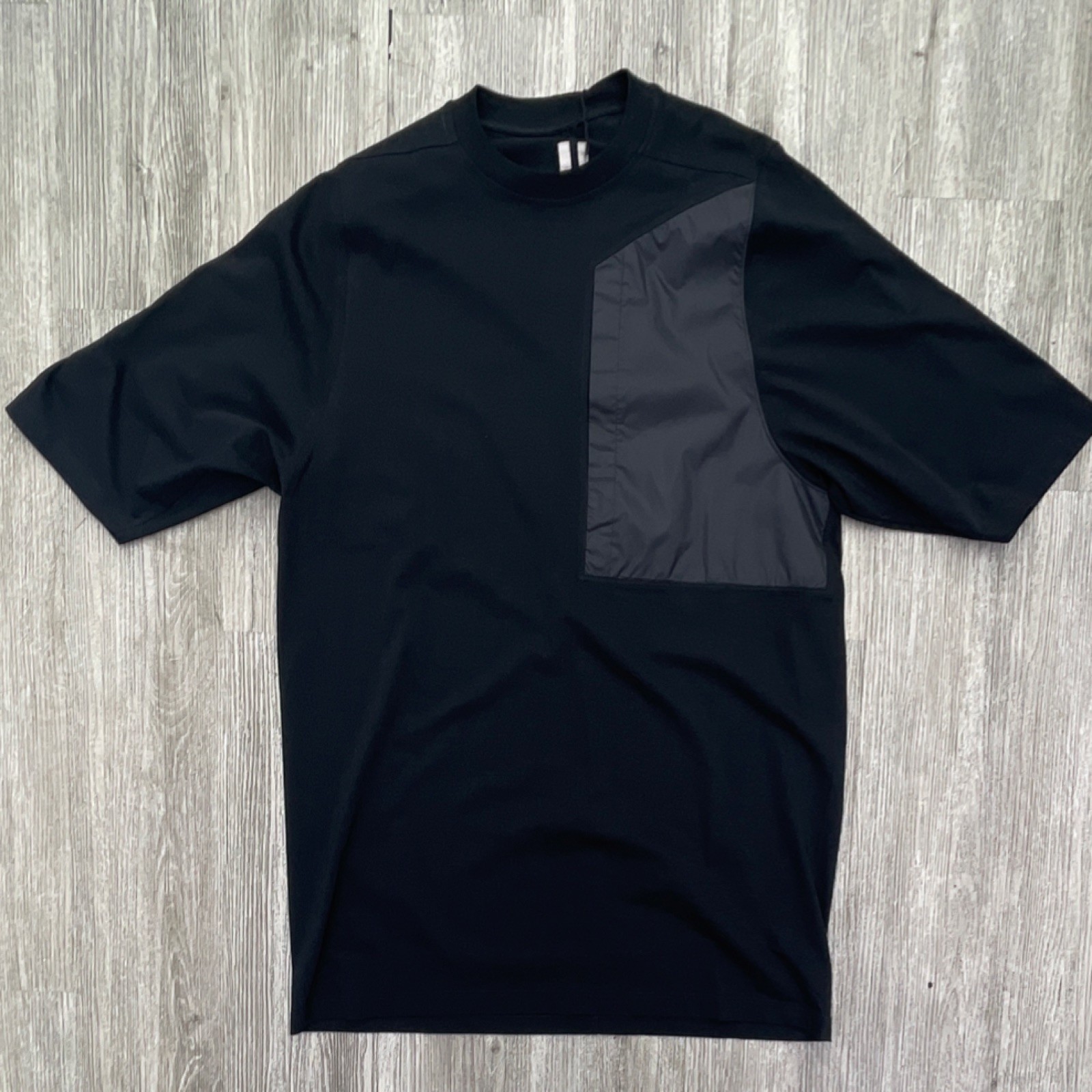 Rick Owens EDFU S/S 23 Crew Neck Pocket T-Shirt Black XS Cotton Polyamide