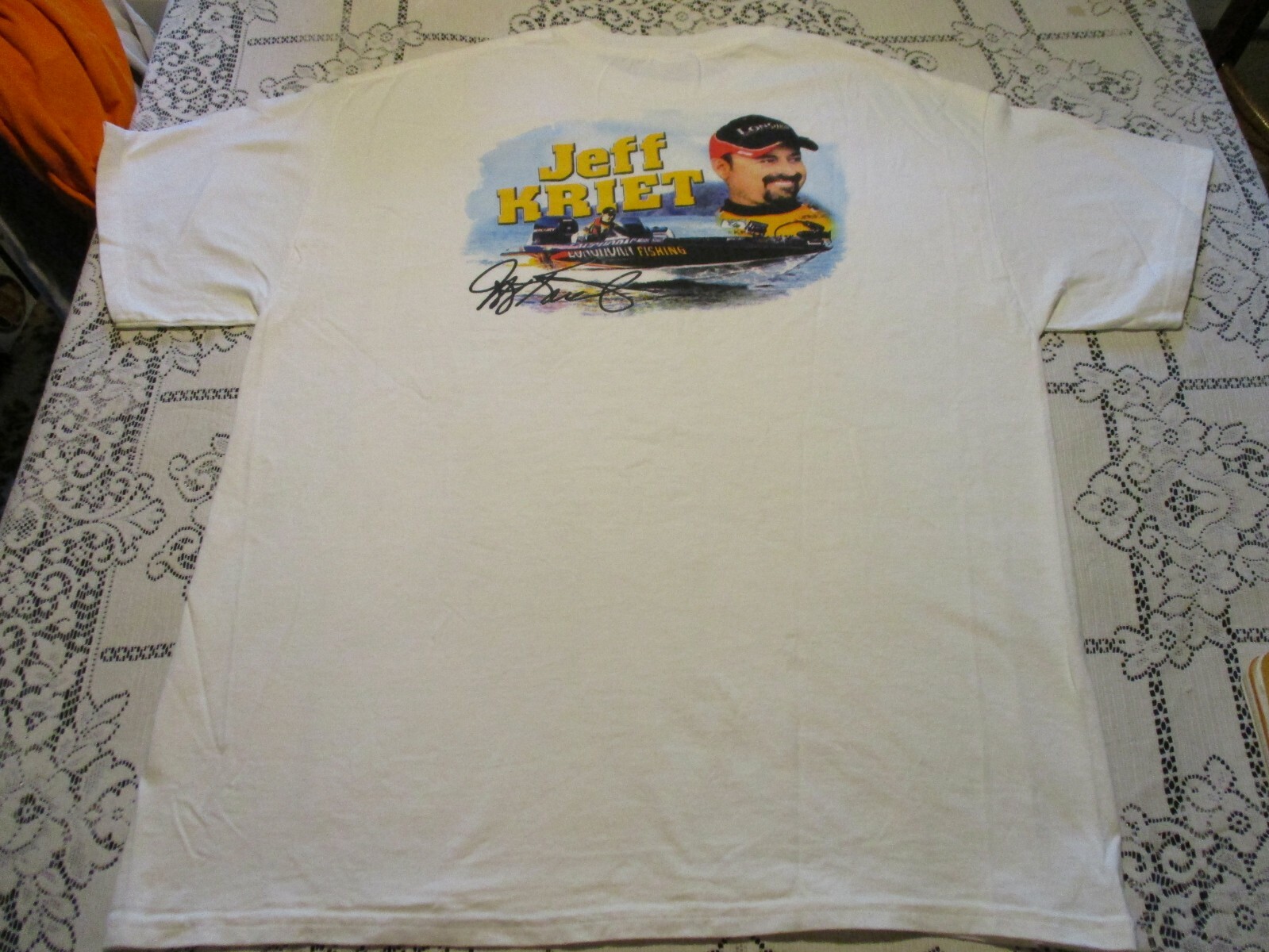 JEFF KREIT PRO FISHERMAN LONGHORN FISHING BOAT VINTAGE T-SHIRT- XL RARE MERCURY gallery