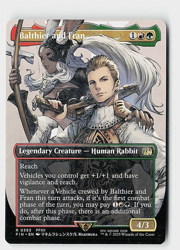 Balthier and Fran (Borderless) R FINAL FANTASY 393 NM