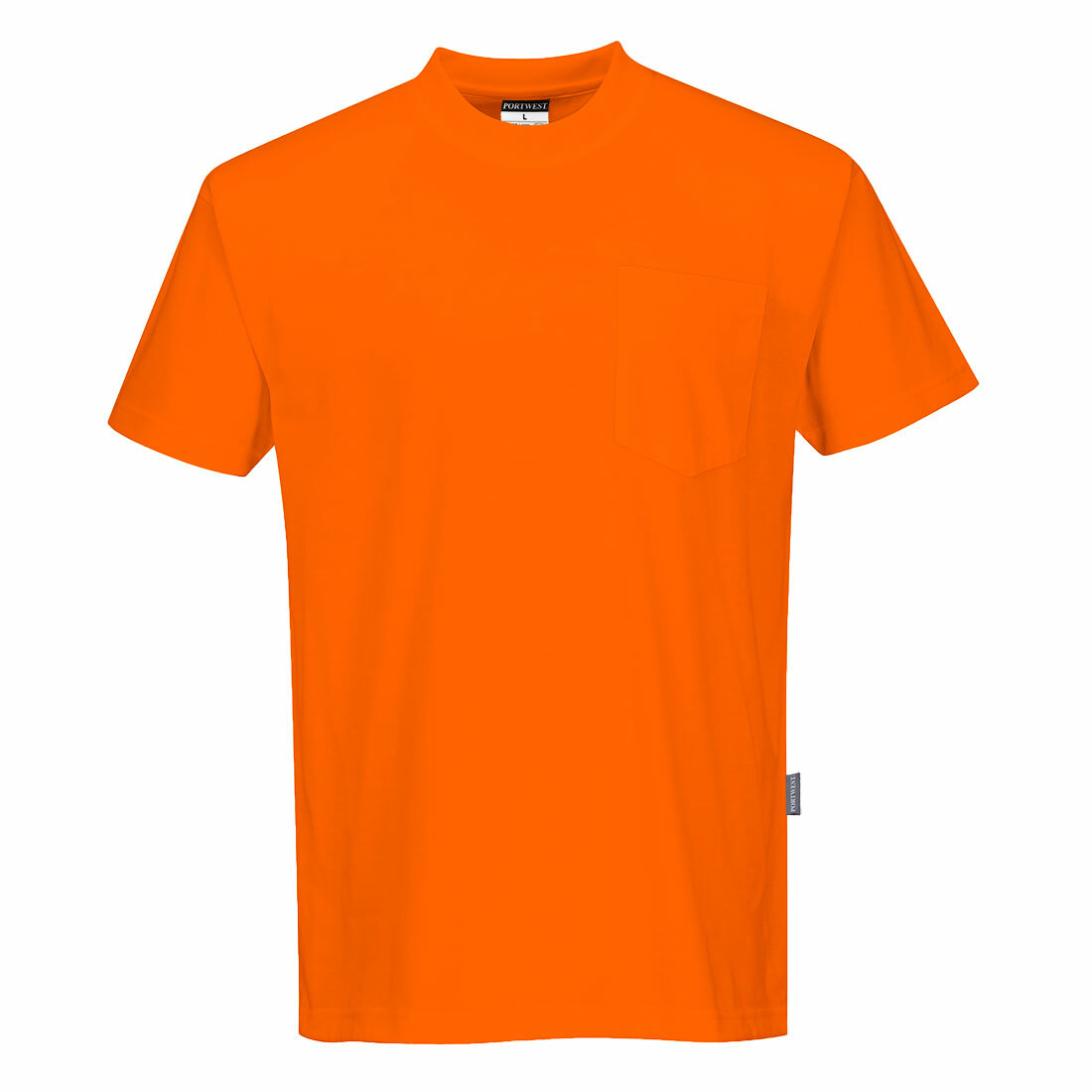 PORTWEST ORANGE NON ANSI COTTON BLEND POCKET T-SHIRT SIZES S-5XL S577* gallery