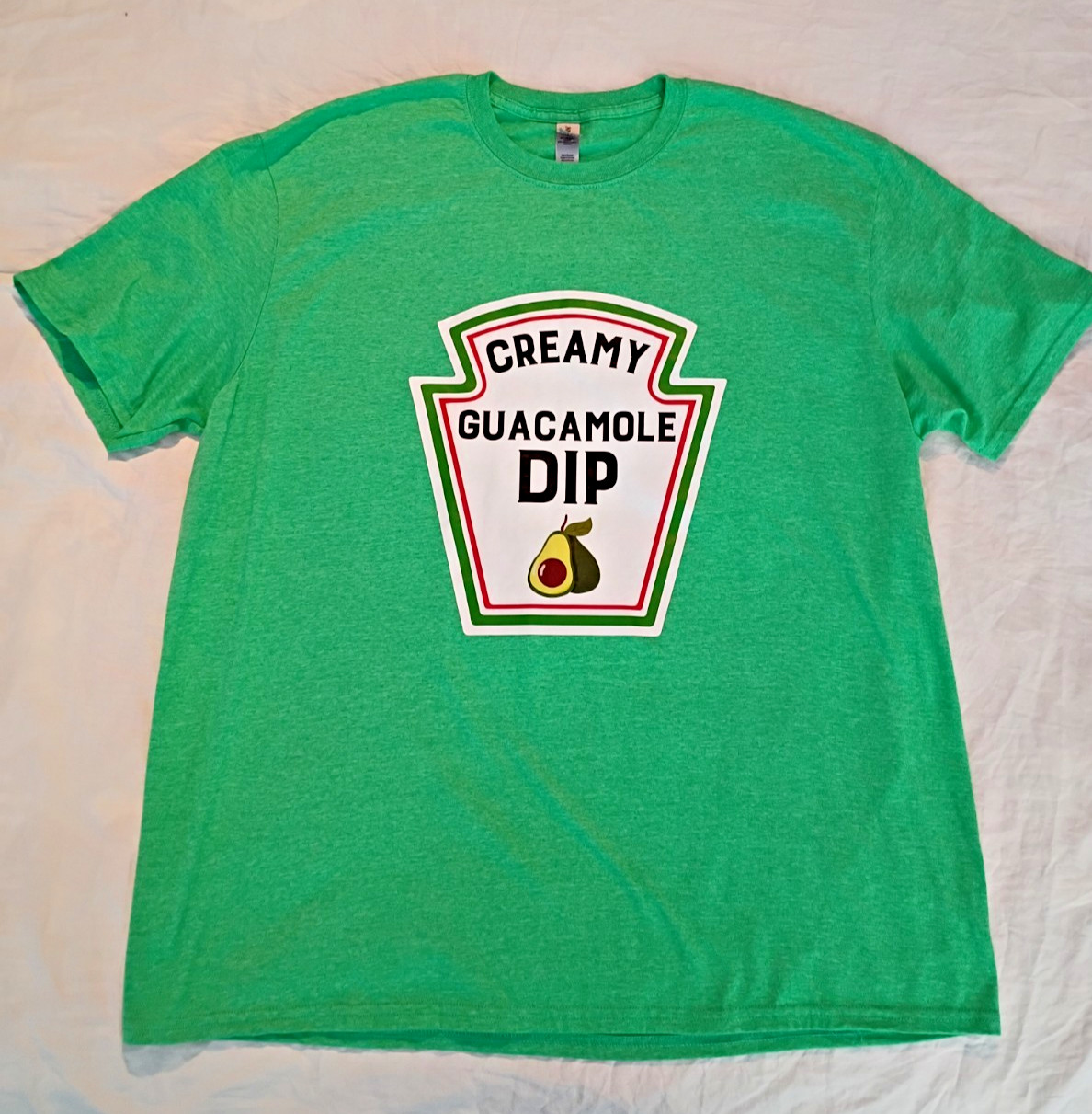 Creamy Guacamole Dip Mens Avocado T-Shirt 2XL Poly/Cotton Blend Gildan Green gallery