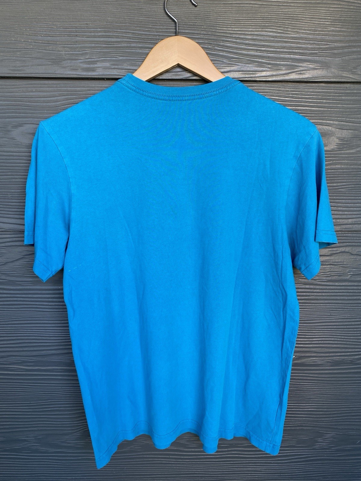 Patagonia T Shirt Sz M Blue “LIVE SIMPLY” Mountains Graphic Regular Fit USA Made gallery