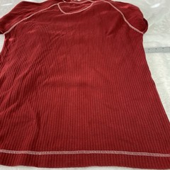 Red Head Thermal Henley Waffle Knit Long Sleeve Sz Deep Red