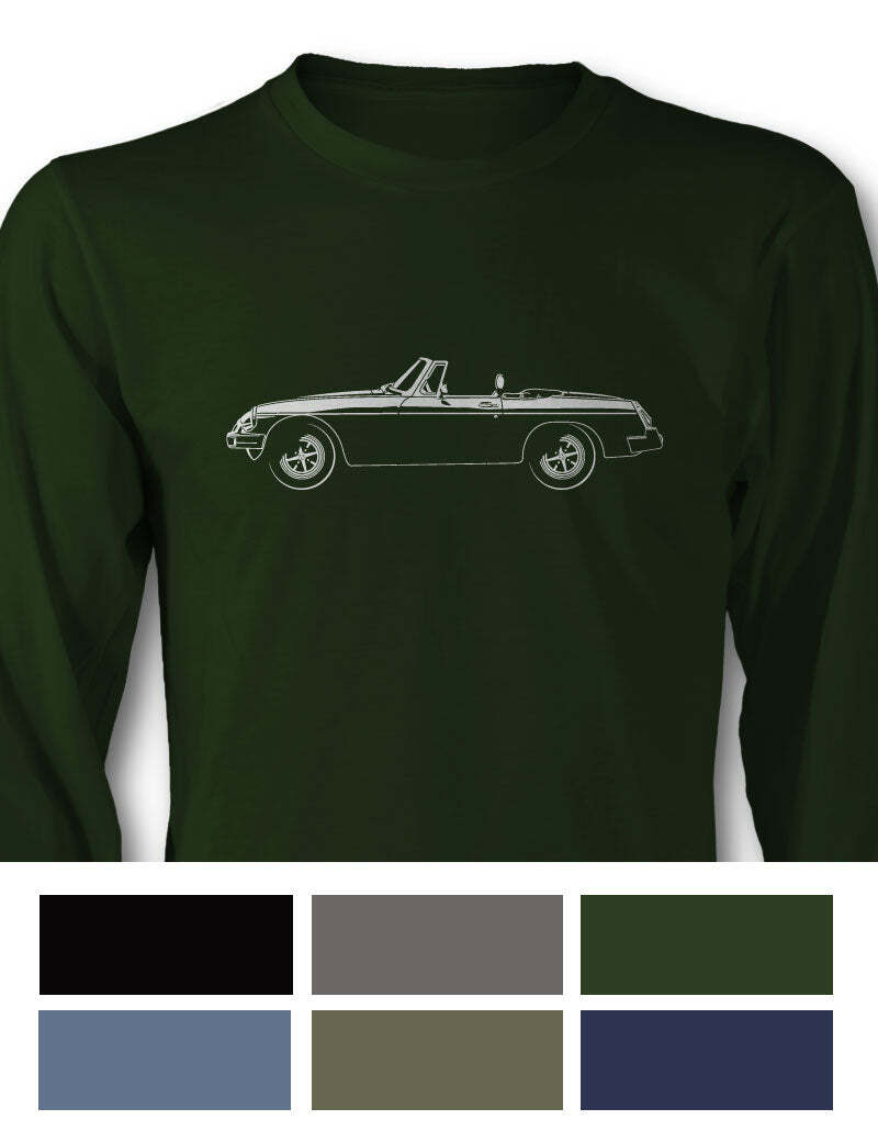 MG MGB MKIII Convertible T-Shirt - Long Sleeves - Side View gallery