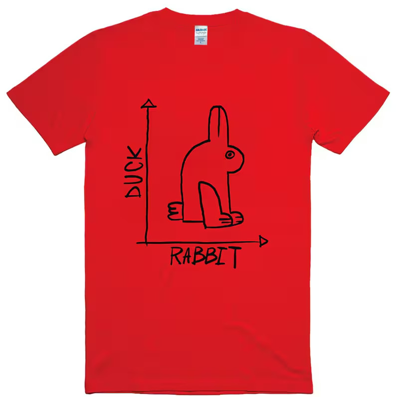Funny Rabbit Duck Shirt, Novelty Graphic Cotton Tee gallery