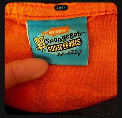 Vintage 2003 SpongeBob Patrick Star Nickelodeon Orange Ringer T Shirt Sz Large