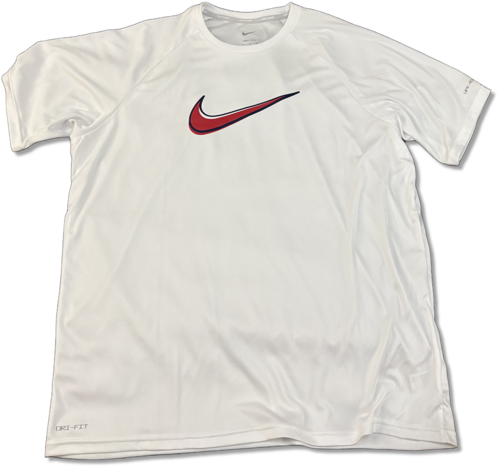 Nike White Dri Fit Swim Tee Shirt Hydroguard - Men's Size XL - UPF 40+ IQ7739-10 gallery