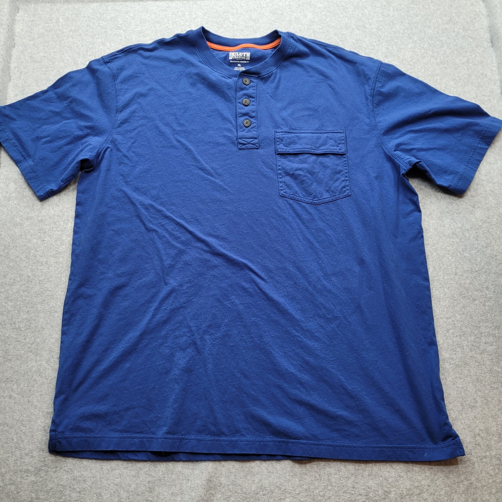 Duluth Trading Men's XL Blue 1/4 Buttons T-Shirt gallery