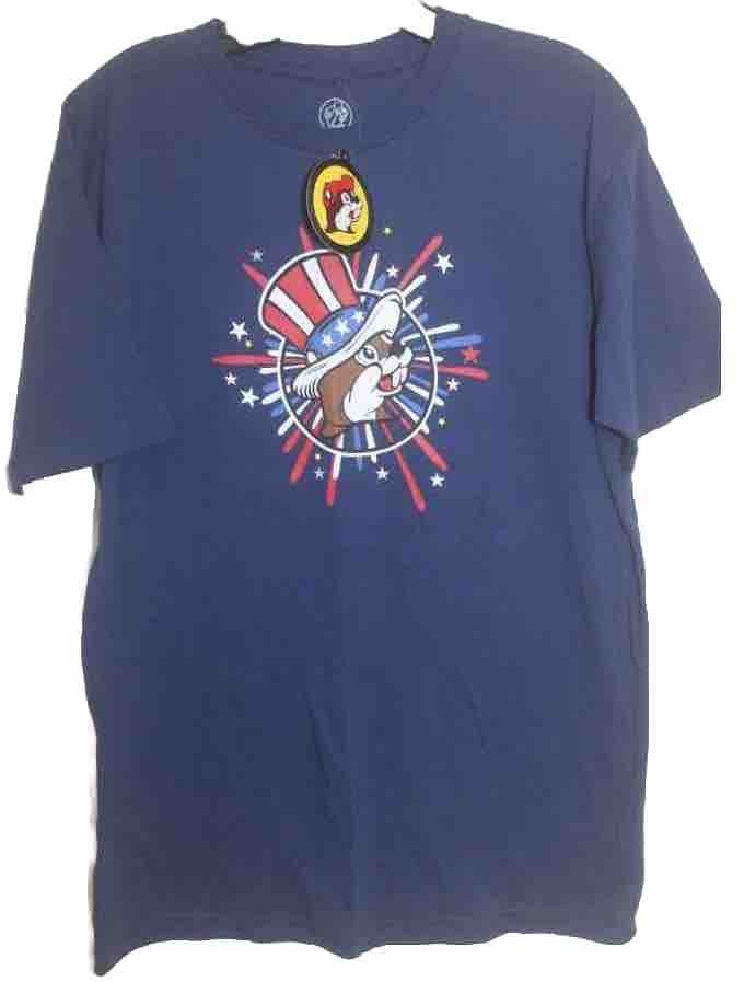 Bucee's Navy Land of The Free Home of The Beaver T-Shirt Size Medium New W/Tags gallery