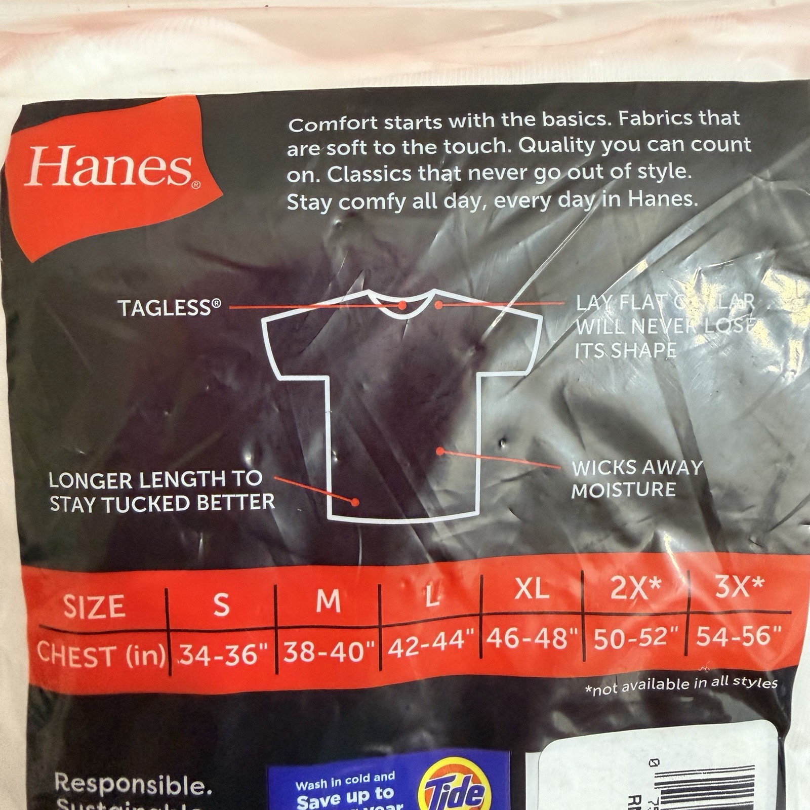 Hanes Men’s 3 Soft & Breathable Wicking Cool Comfort White T-Shirts Med gallery