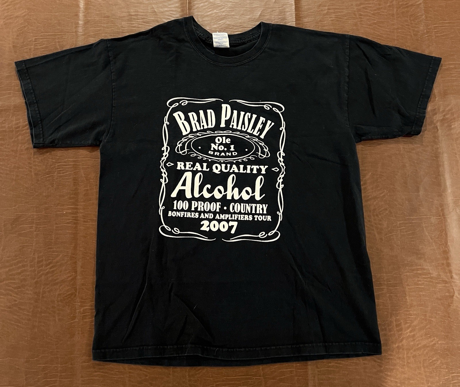 Braid Paisley Alcohol Band Shirt - Dual Sided - Size Large gallery