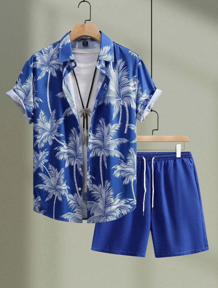 Men Summer Outfit 2-Piece Set Short Sleeve T-Shirt and Shorts Sweatsuit Set gallery