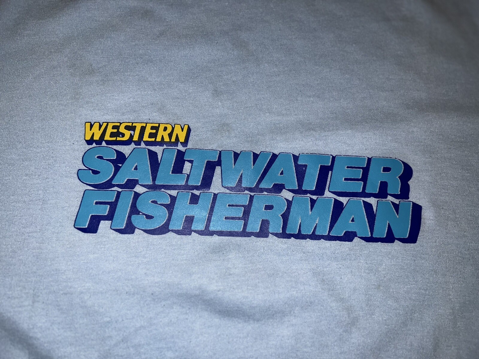 Vintage 90s Western Saltwater Fisherman Graphic T-Shirt Size XL Boat Life gallery